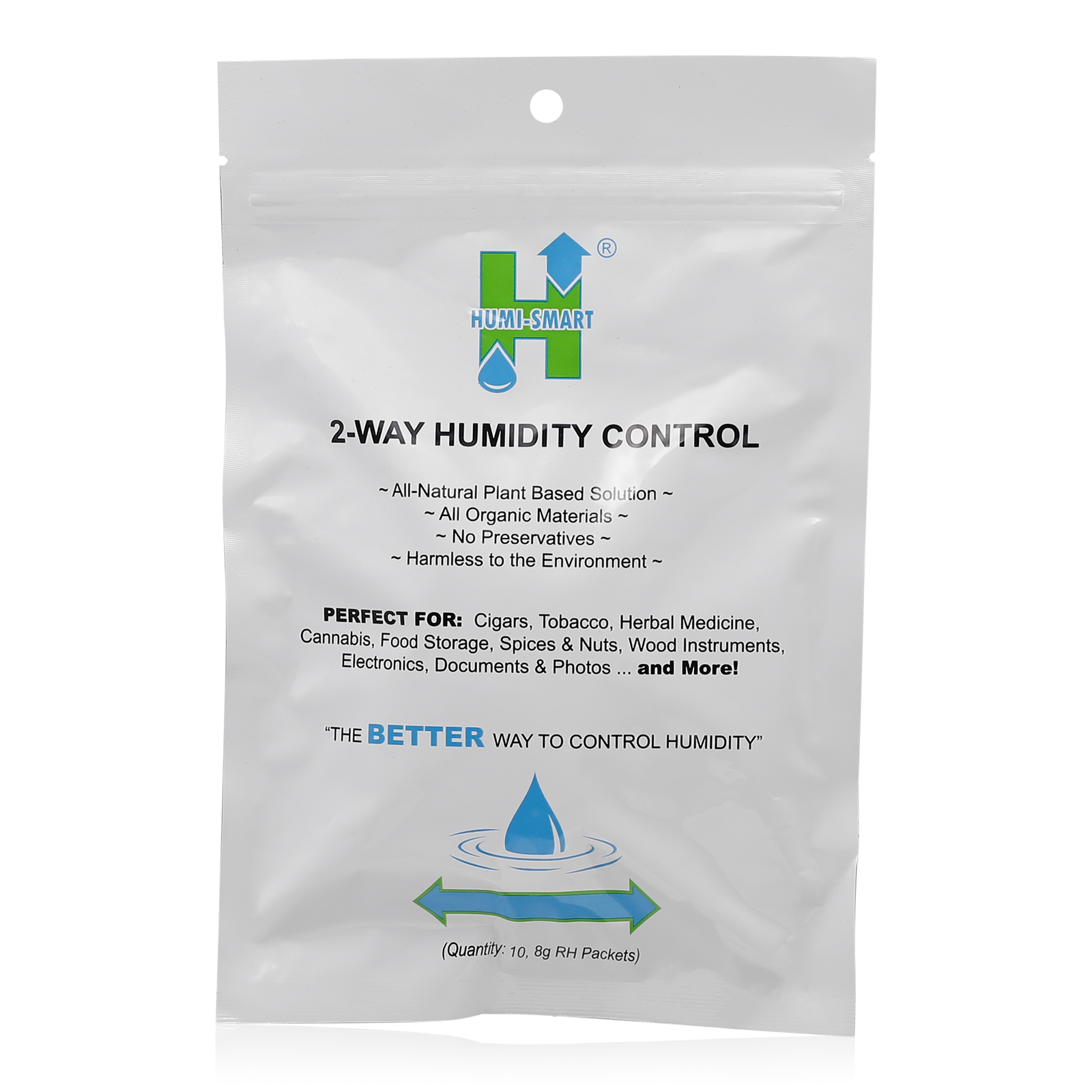 69% Humidity Control 10-Pack 8G | Humi-Smart-Moisturizer-Cuban Ashes