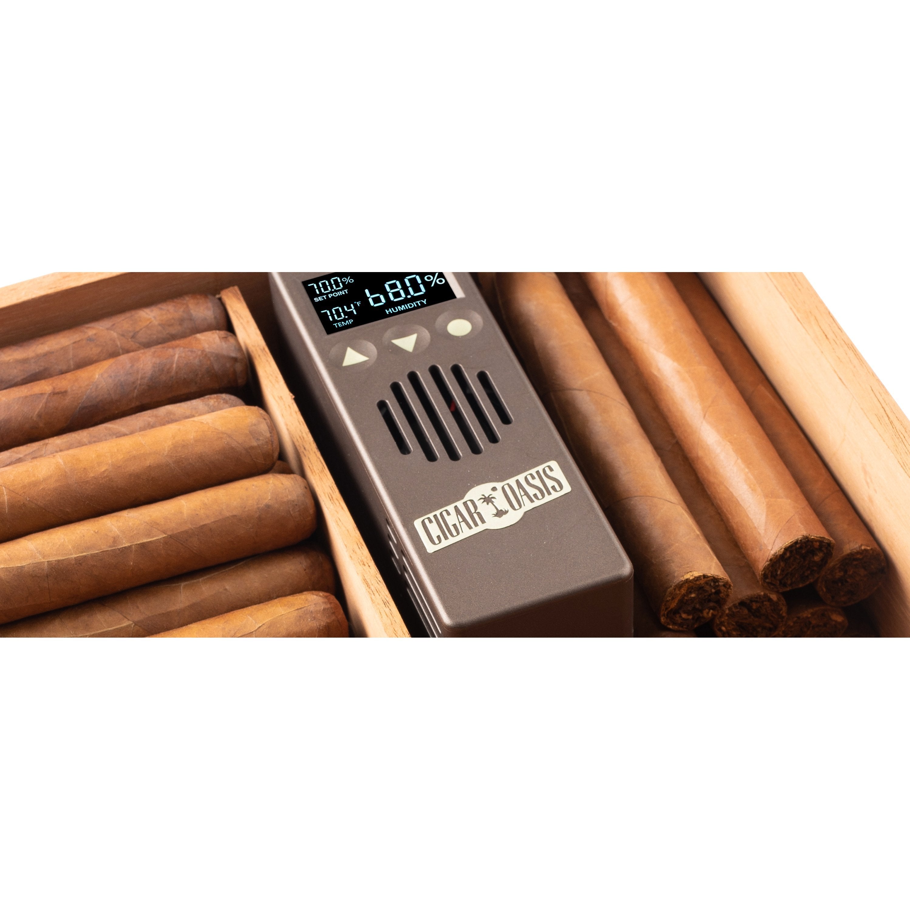 Excel 3.0 Electronic Cigar Humidifier with Silver Digital Analog