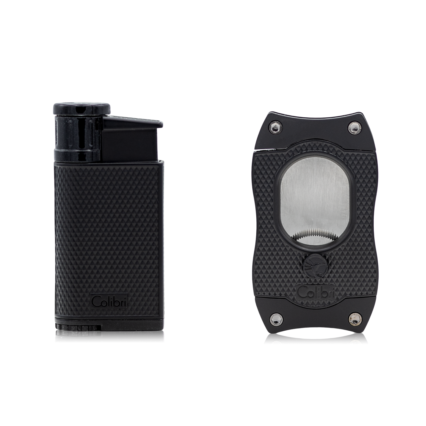 DUO Evo Lighter + S-Cut Black | Colibri-Lighter - Cutter-Cuban Ashes