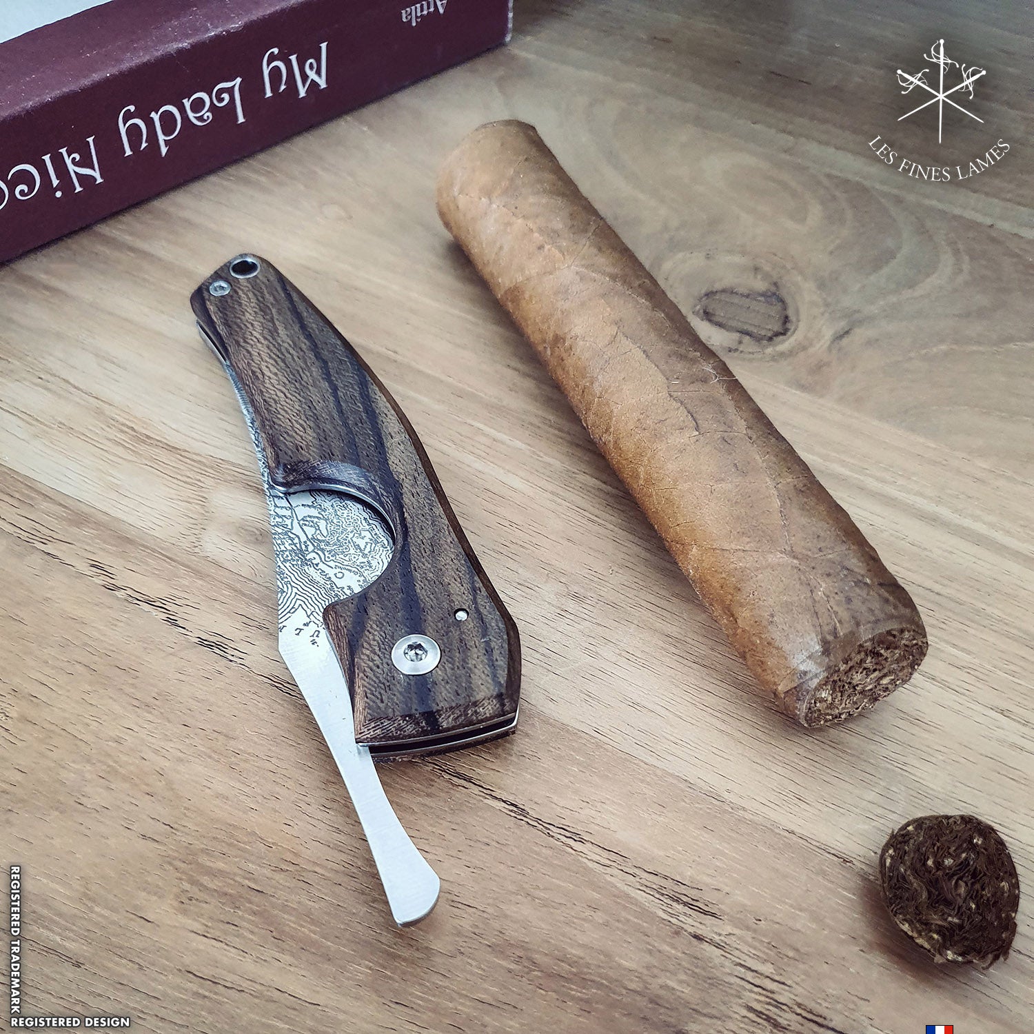 Le Petit - Compass - Cuba Ziricote | Les Fines Lames-Cutter-Cuban Ashes