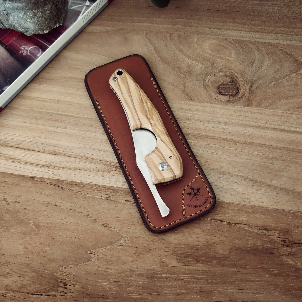 Tan Leather case for Le Petit | LES FINES LAMES-Cutter-Cuban Ashes